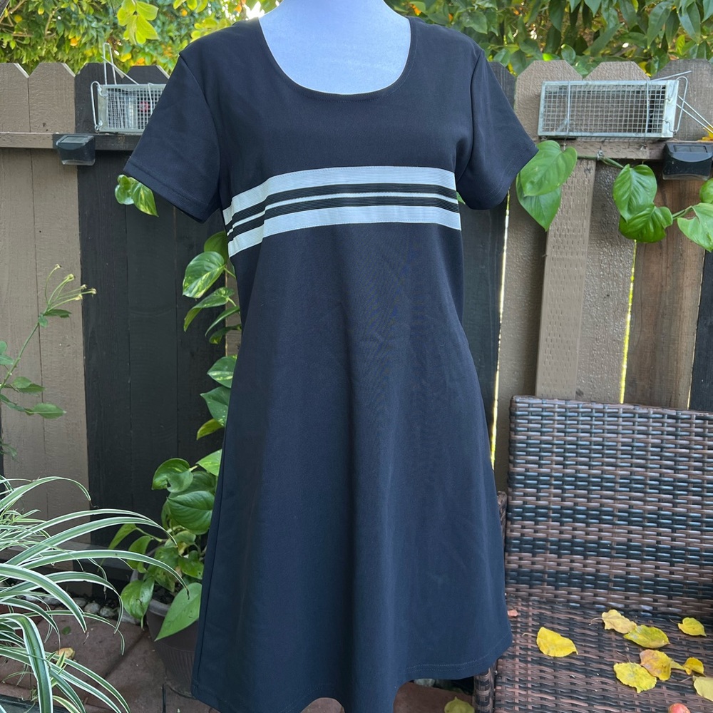Black and White stripped Y2K dress